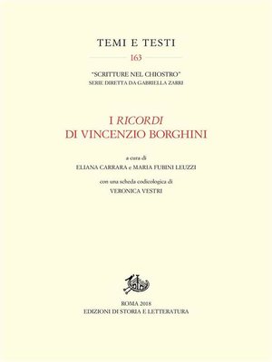 cover image of I Ricordi di Vincenzio Borghini